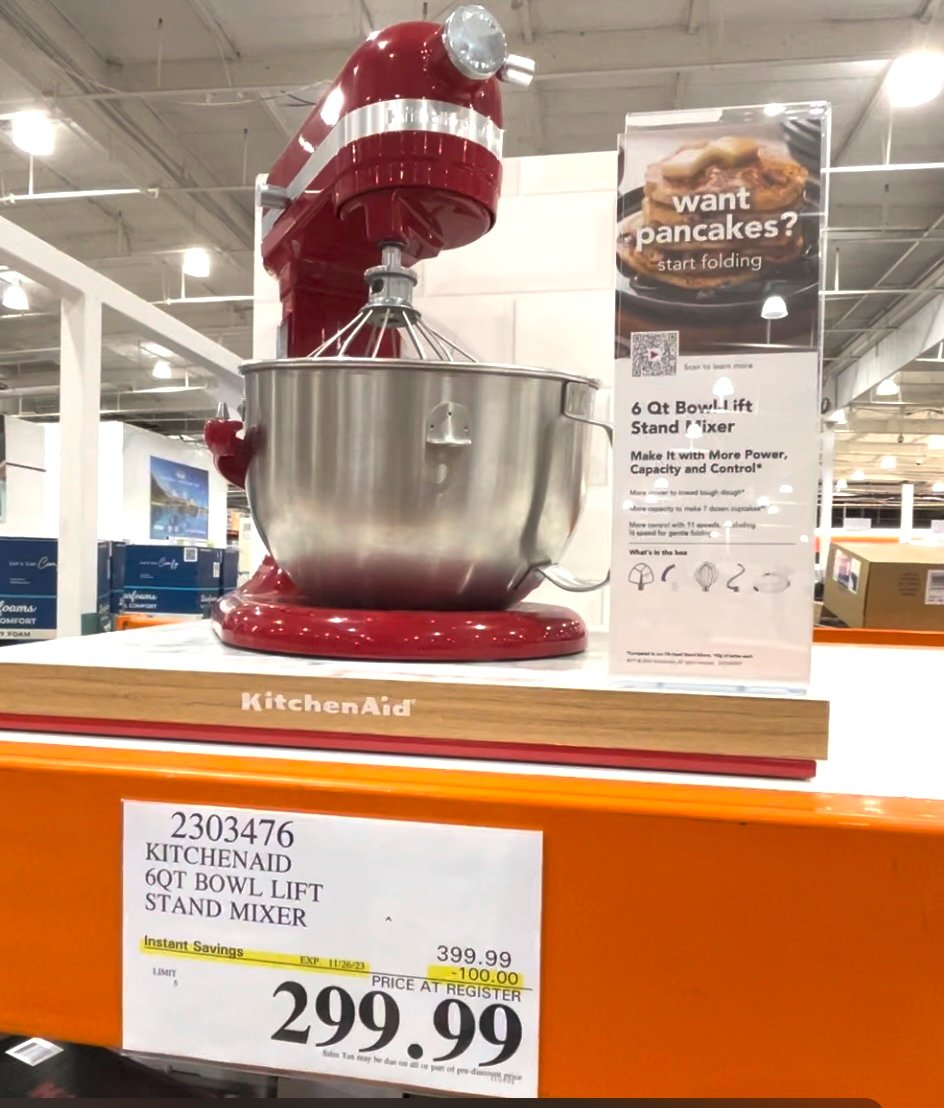 Kitchen Aid Stand In mixer- Costco